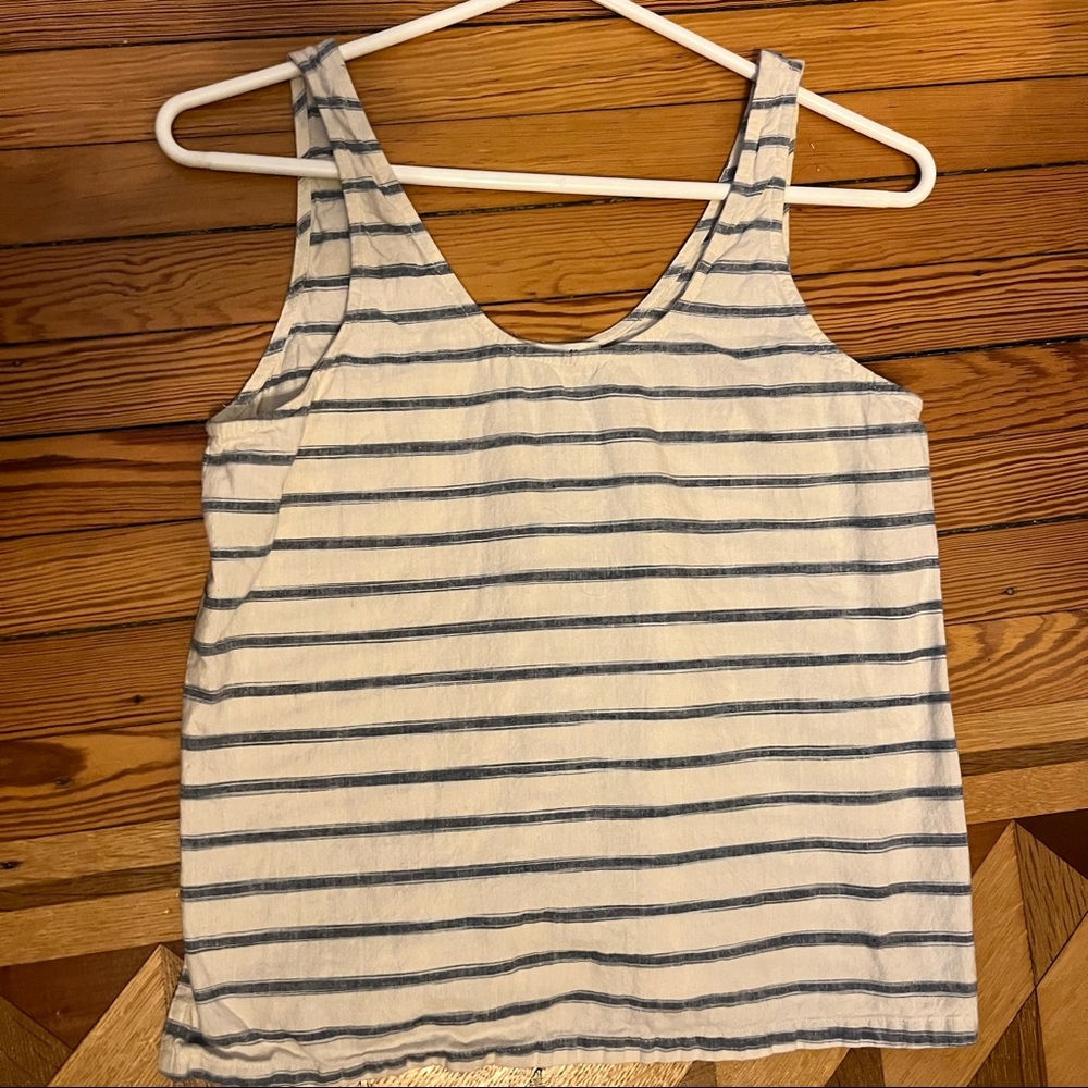 Madewell striped linen tank
